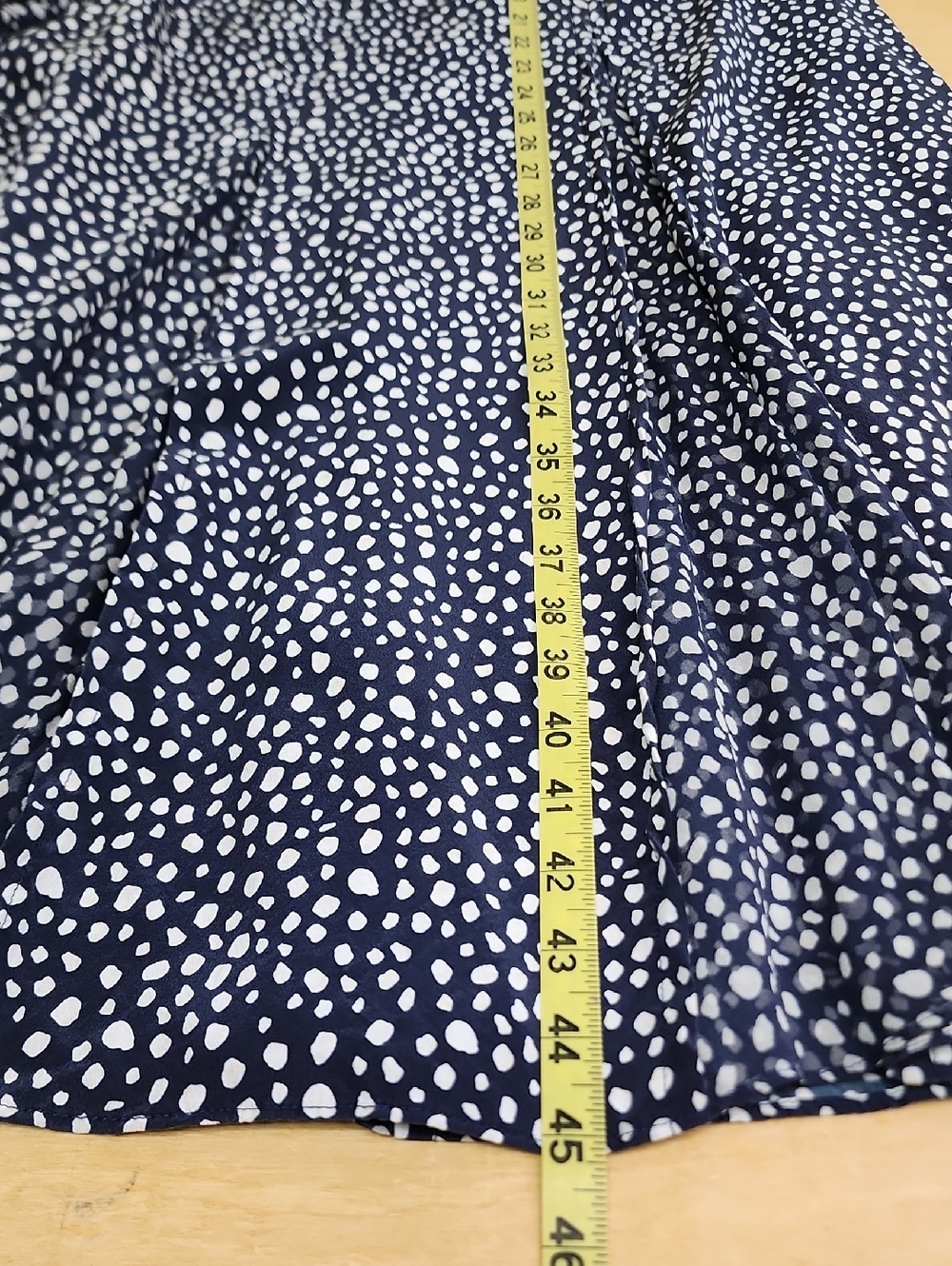 La Ligne Silk Chiffon Polka Dot Midi Dress Spaghetti Strap XL Extra Large - Picture 9 of 12